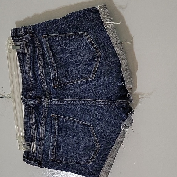 Eunina Lexi Low Rise Distressed Blue Denim Shorts - Picture 4 of 5